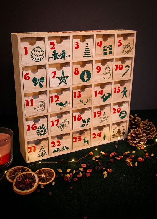 Large wooden family advent calendar
