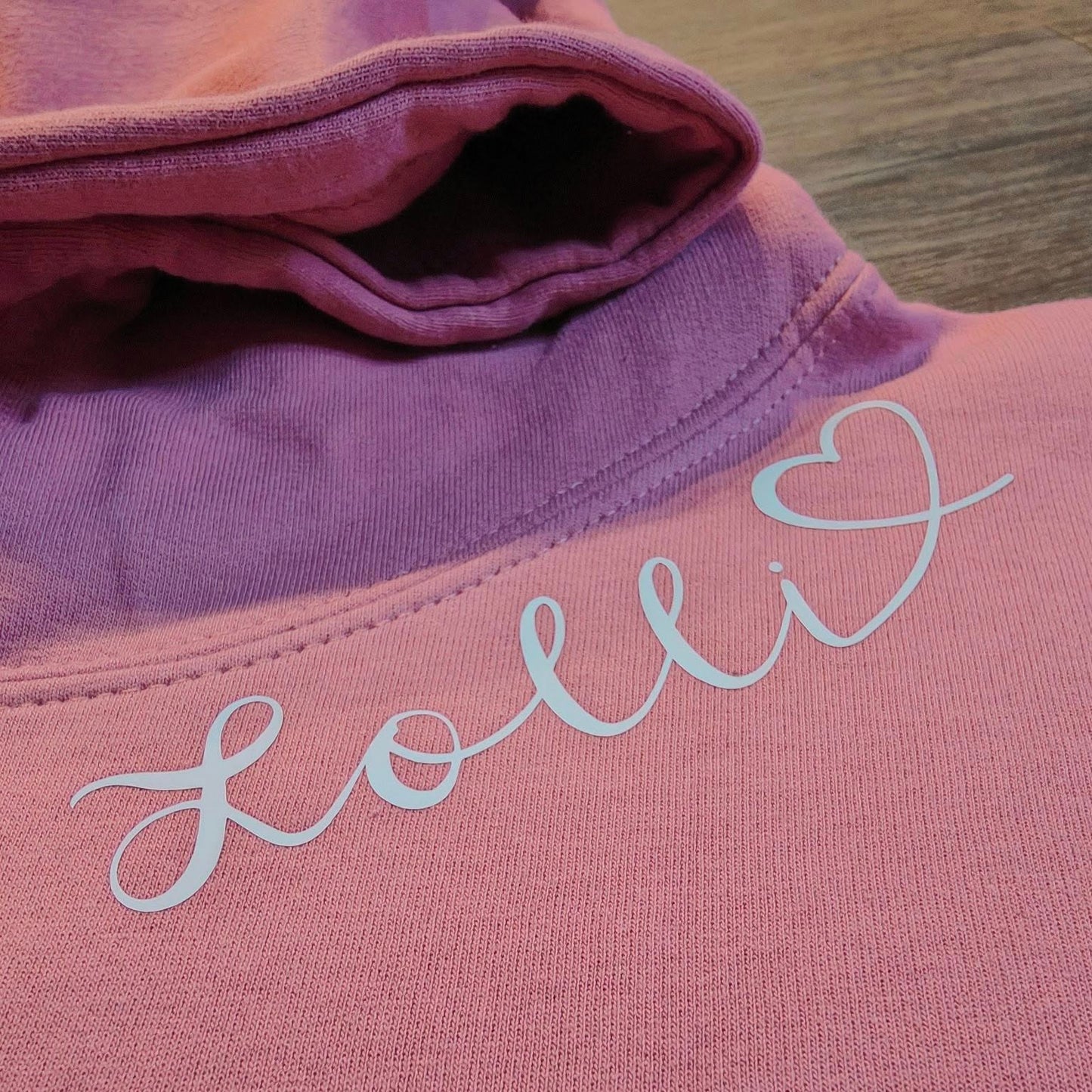 Heart Script Personalised Hoodie