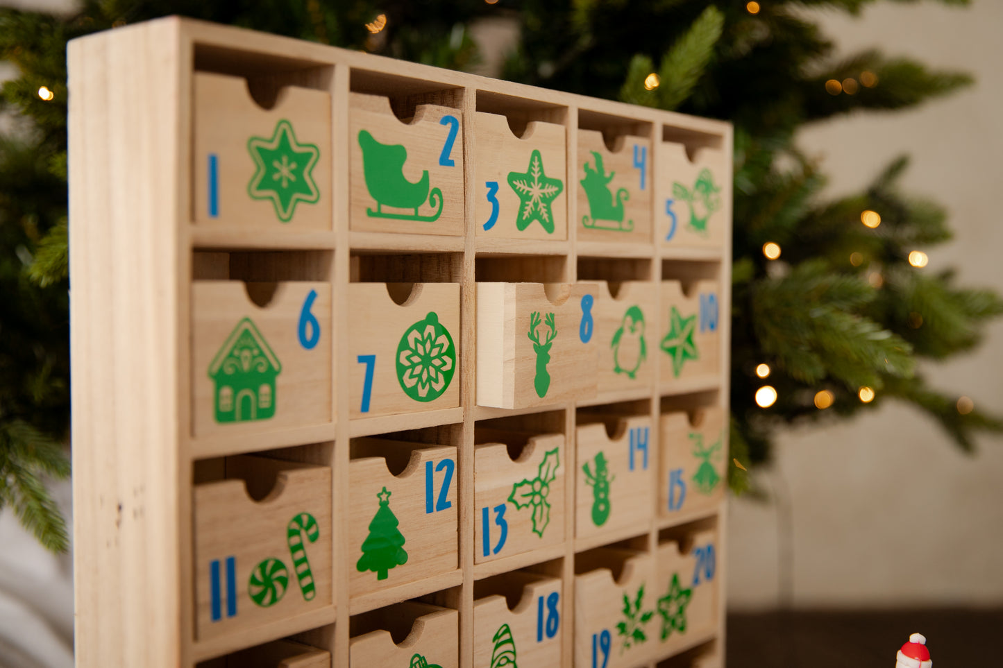 Large Family Wooden Advent Calendar