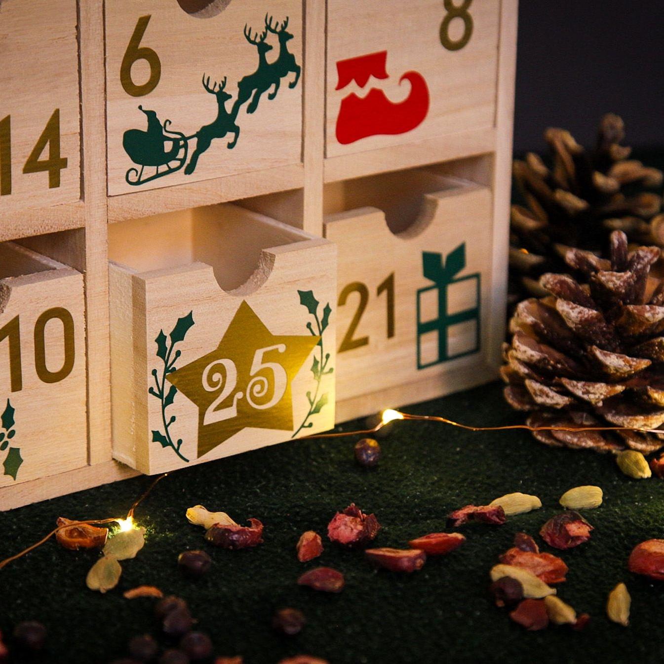 Large Family Wooden Advent Calendar