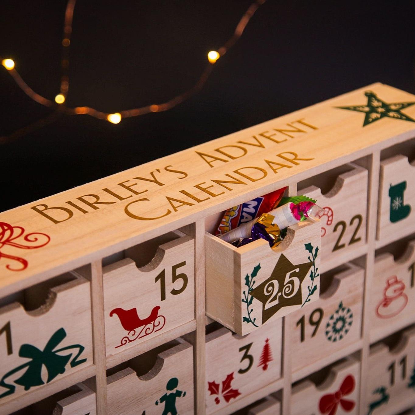 Large Family Wooden Advent Calendar