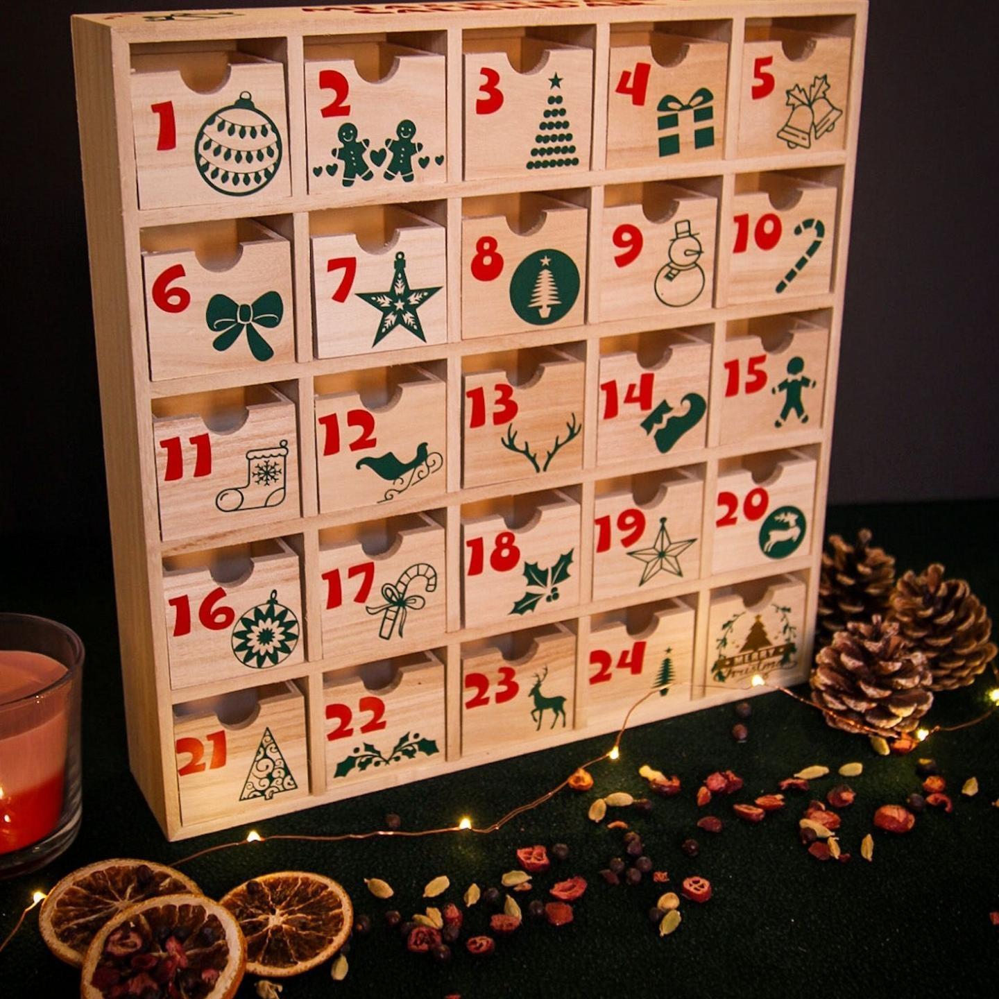 Large Family Wooden Advent Calendar